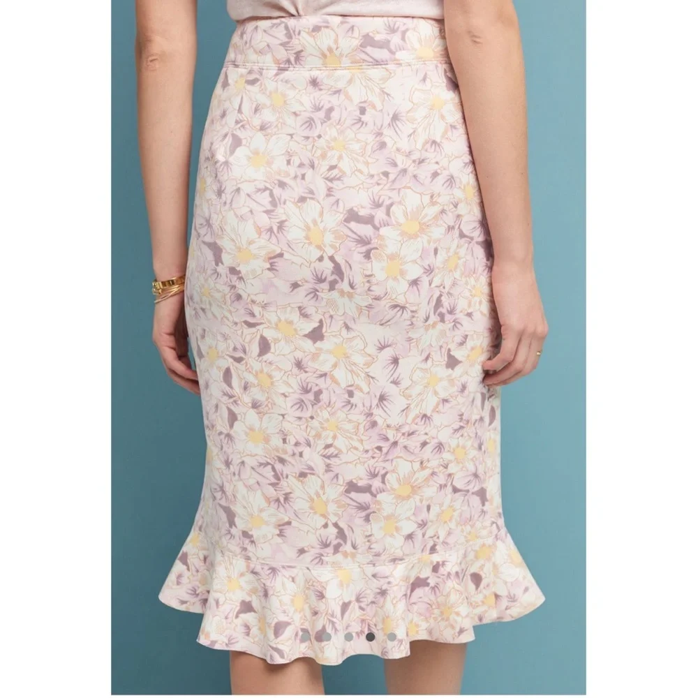 Anthropologie Skye Ruffled Skirt Size 12 New With Tags Medium